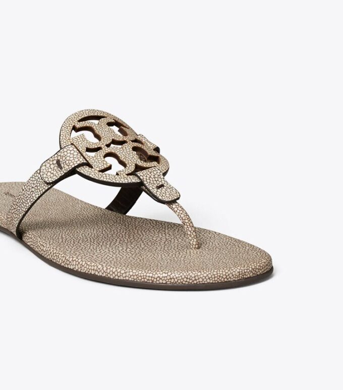 Miller sandaler i präglat läder