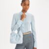 Mini Fleming mjuk denim hobo-väska Mini Fleming mjuk denim hobo-väska