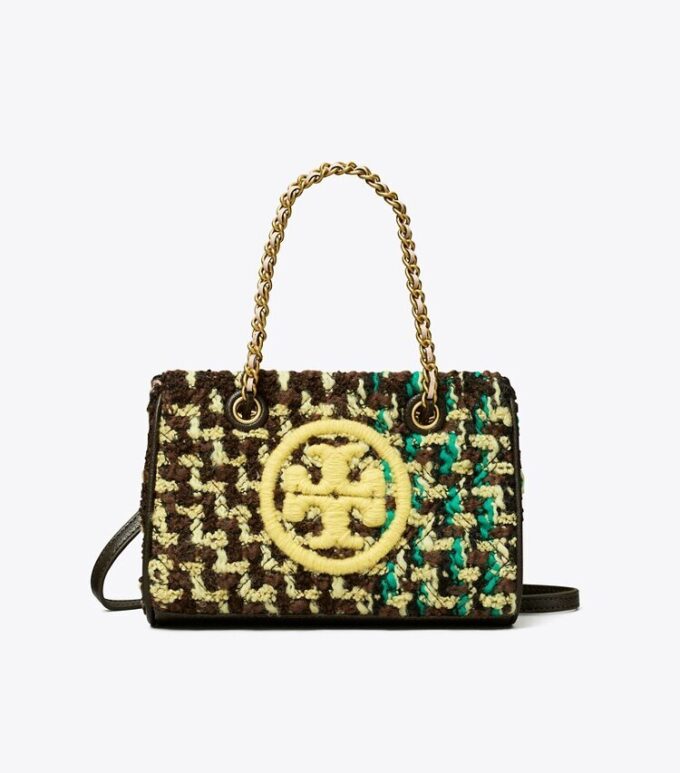 Mini Fleming Soft Tweed Chain Tote