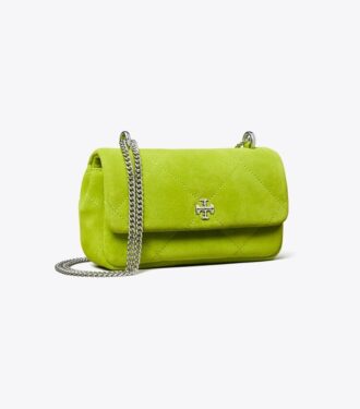 Mini Kira Diamond Quilt Suede Flap Bag
