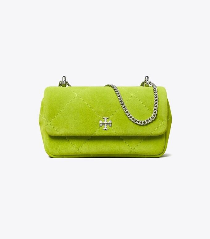 Mini Kira Diamond Quilt Suede Flap Bag
