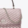 Mini Kira Moto Quilt Metallic Top-Handle Crossbody