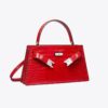 Mini Lee Radziwill Croc-Embossed Top-Handle Bag