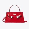 Mini Lee Radziwill Croc-Embossed Top-Handle Bag