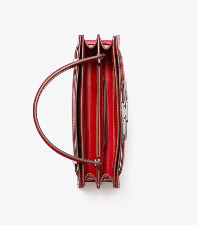 Mini Lee Radziwill Croc-Embossed Top-Handle Bag