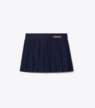 Mini-tenniskjol i frottéjacquard Mini-tenniskjol i frottéjacquard