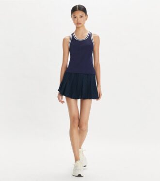 Mini-tenniskjol i frottéjacquard Mini-tenniskjol i frottéjacquard