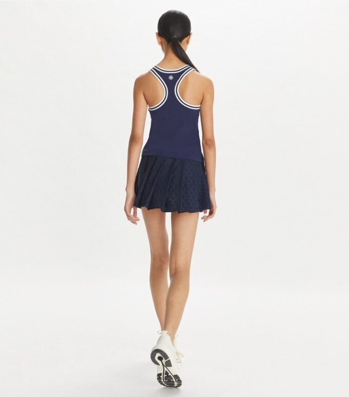 Mini-tenniskjol i frottéjacquard Mini-tenniskjol i frottéjacquard
