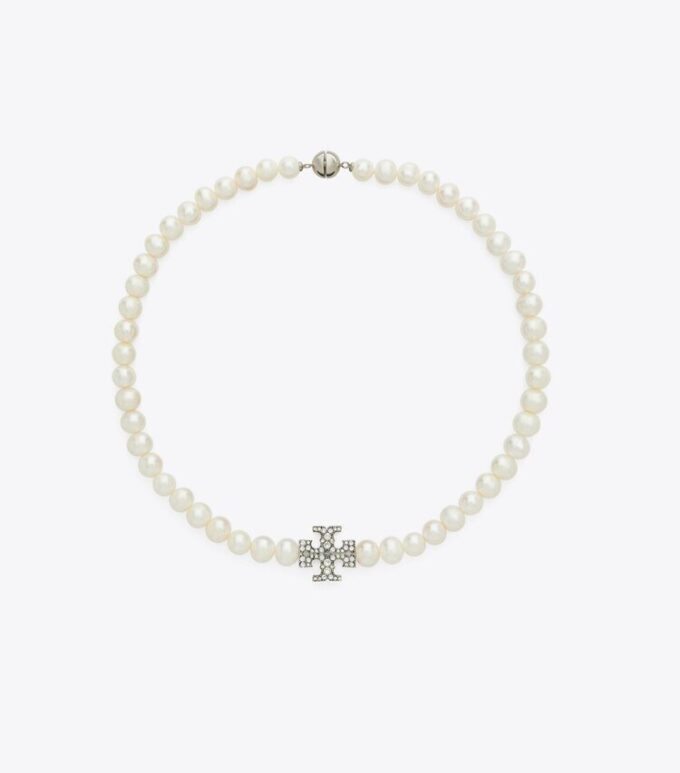 Moondance Pearl And Pavé Halsband