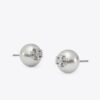 Moondance Pearl And Pavé Stud Earrings