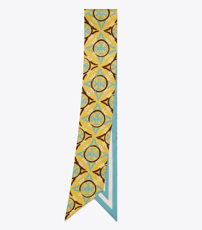 Mosaic Monogram dubbelsidig silkeslips