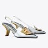 Patos ojämna slingback-klack Patos ojämna slingback-klack