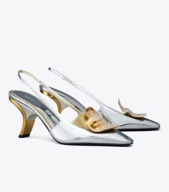 Patos ojämna slingback-klack