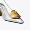 Patos ojämna slingback-klack Patos ojämna slingback-klack