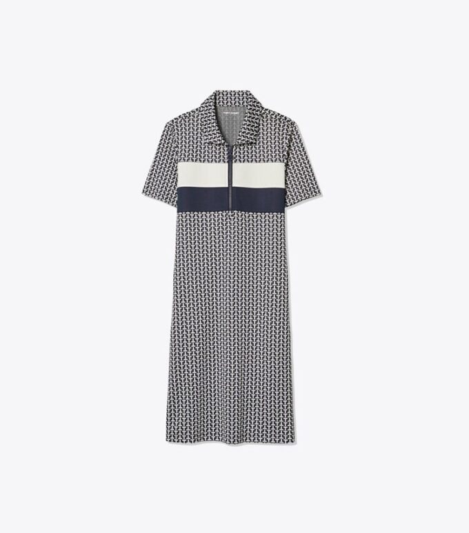 Performance Jacquard Color-Block Dress