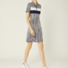 Performance Jacquard Color-Block Dress