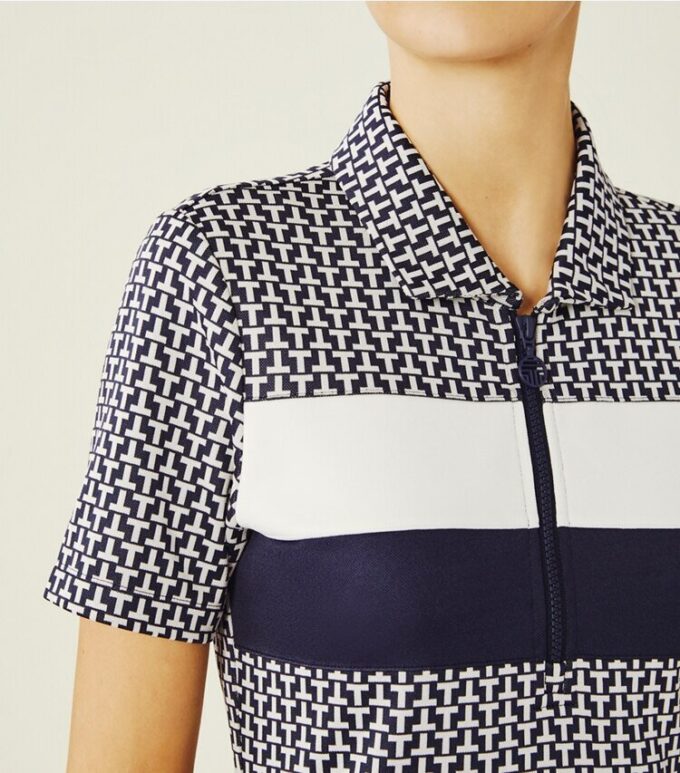 Performance Jacquard Color-Block Dress