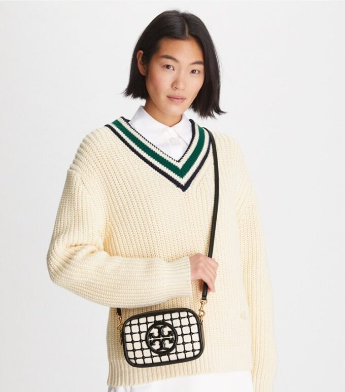 Perry Bombe Patent Whipstitch Mini Bag Perry Bombe Patent Whipstitch Mini Bag