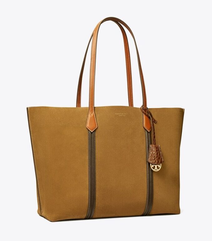 Perry Suede Triple-Compartment Tote Perry Suede Triple-Compartment Tote