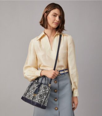Perry T Monogram liten tote med tre fack