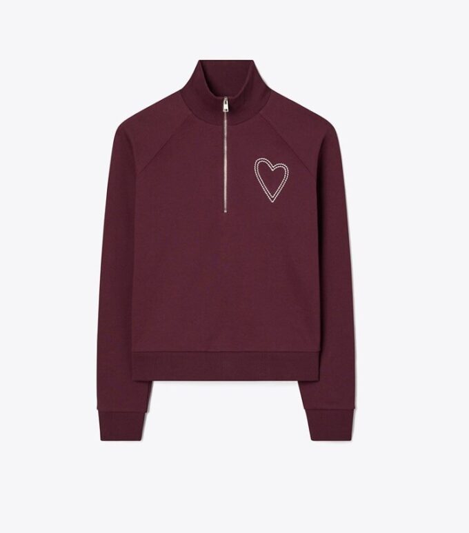 Pick Stitch Heart French Terry Sweatshirt Pick Stitch Heart French Terry Sweatshirt