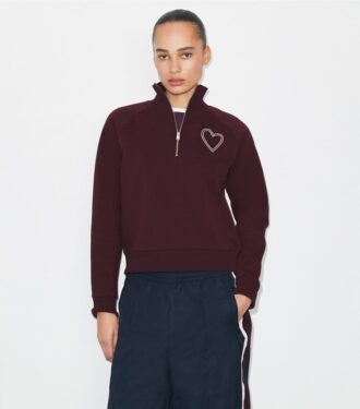 Pick Stitch Heart French Terry Sweatshirt Pick Stitch Heart French Terry Sweatshirt