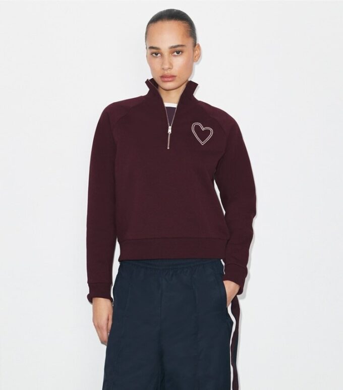 Pick Stitch Heart French Terry Sweatshirt Pick Stitch Heart French Terry Sweatshirt