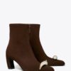 Pierced-ankelboots med klack Pierced-ankelboots med klack