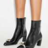 Pierced-ankelboots med klack Pierced-ankelboots med klack