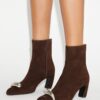 Pierced-ankelboots med klack Pierced-ankelboots med klack
