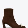 Pierced-ankelboots med klack Pierced-ankelboots med klack