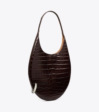 Pierced Croc-Embossed Bag