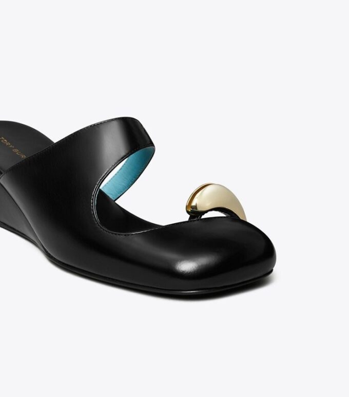 Pierced Mule Wedge