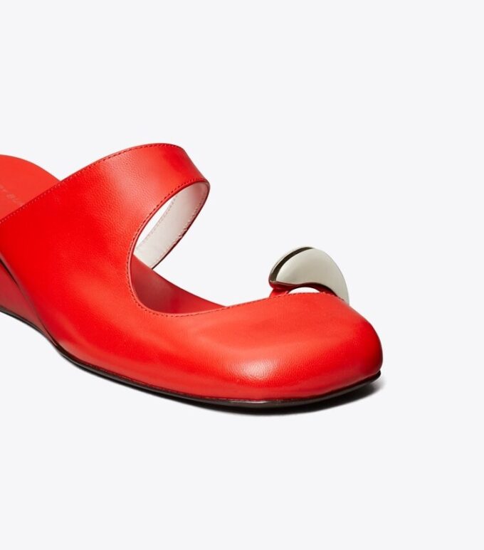 Pierced Mule Wedge