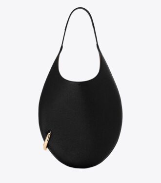 Pierced Pebbled Handbag