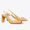 Pierced Peep-Toe Slingback