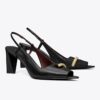 Pierced Peep-Toe Slingback
