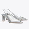 Pierced Peep-Toe Slingback