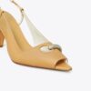 Pierced Peep-Toe Slingback