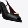 Pierced Peep-Toe Slingback