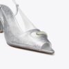 Pierced Peep-Toe Slingback