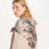 Pixel Flower Silk Square Scarf