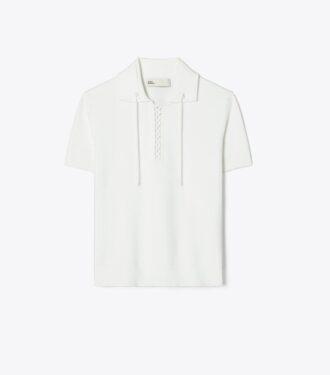 Polo-tröja med snörning