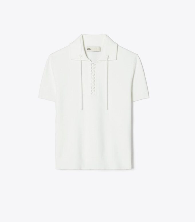 Polo-tröja med snörning Polo-tröja med snörning