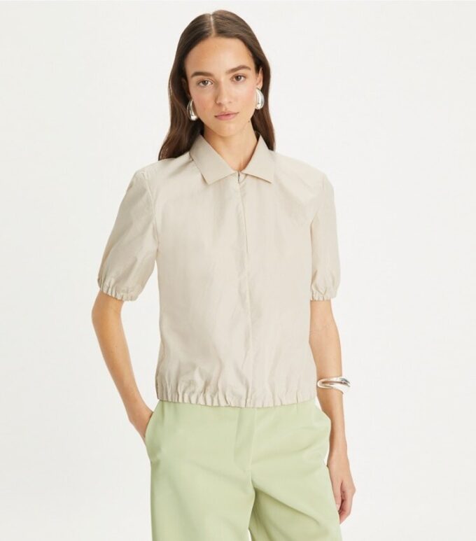 Poplin Zip Polo Poplin Zip Polo