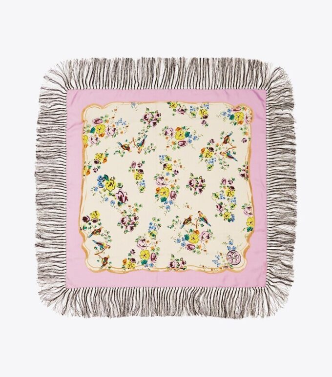Porslinsblommig silkescarf