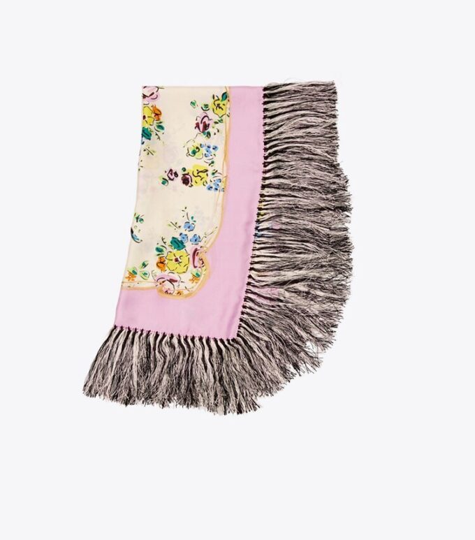 Porslinsblommig silkescarf