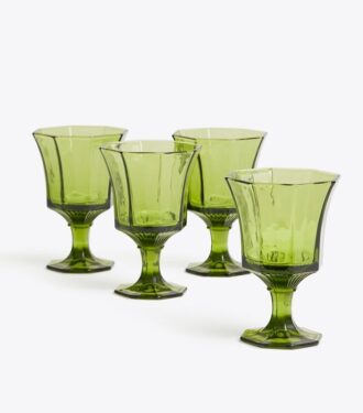 Pressat glas, vattenglas, set om 4