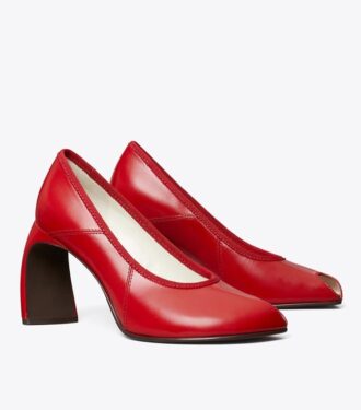 Pumps med öppen tå