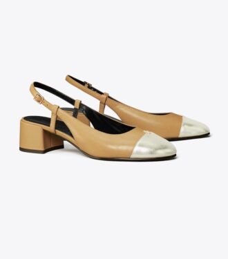 Pumps med tåhätta och slingback